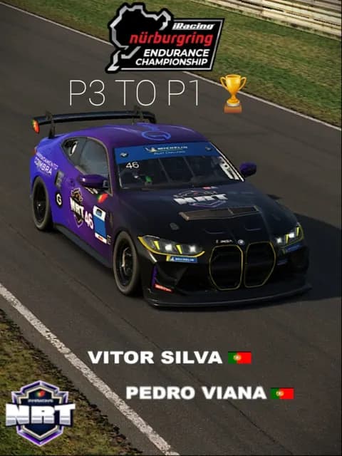 NRT Simracing — capacete piloto português em sessão iRacing